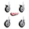 Service Caster 5 Inch Black Poly Swivel 7/8 Inch Square Stem Caster Total Lock Brakes SCC, 2PK SCC-SQTTL20S514-PPUB-BLK-78-2-S-2 - alternate 3